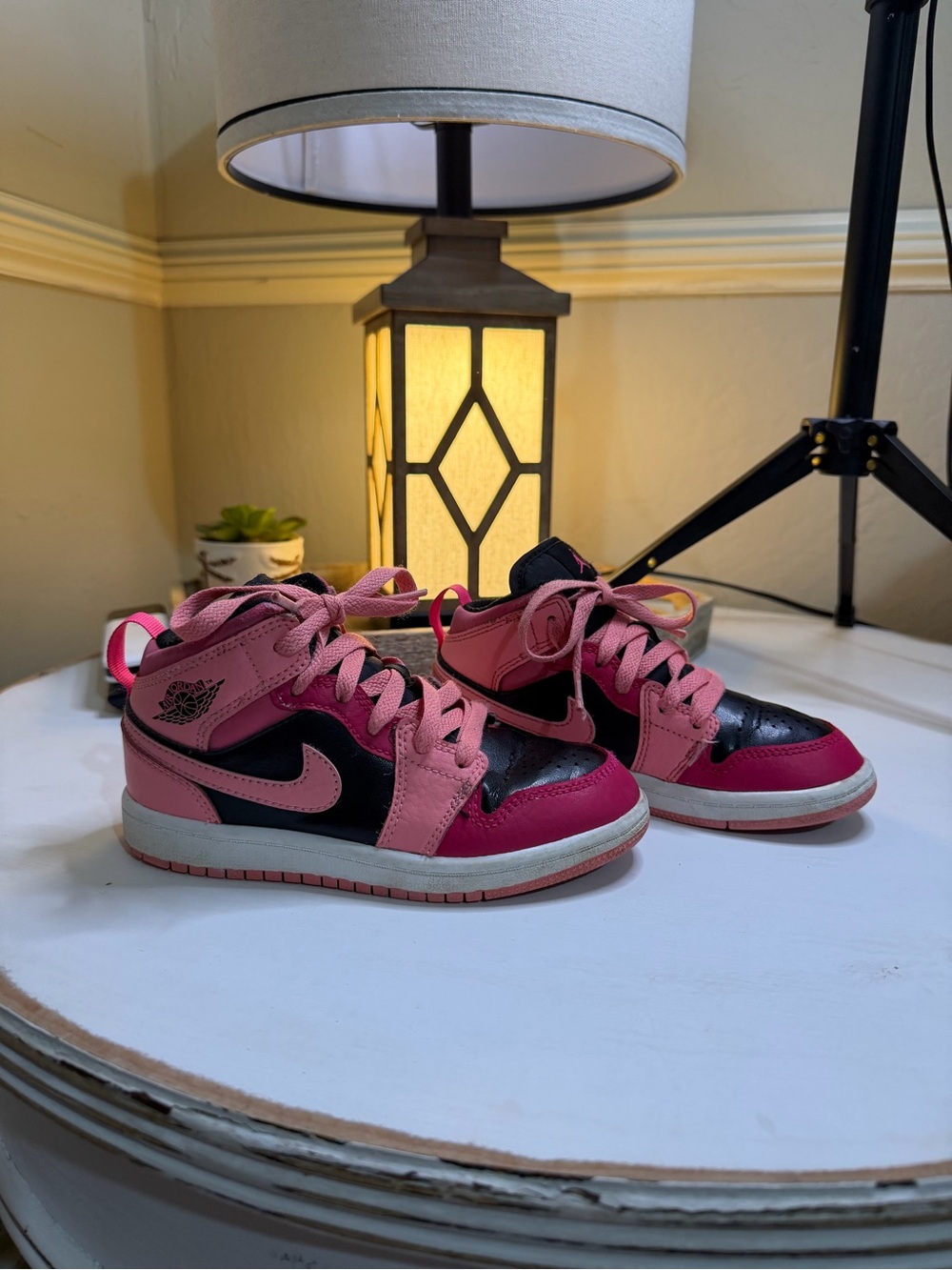 Jordan Kids' Low Top Sneakers in Pink and Black